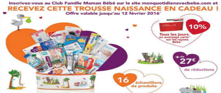 Intermarché trousse naissance gratuite inscription club maman bébé Monquotidienavecbebe.com