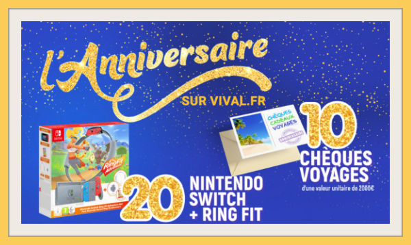 Vival.fr code jeu ticket caisse anniversaire Vival