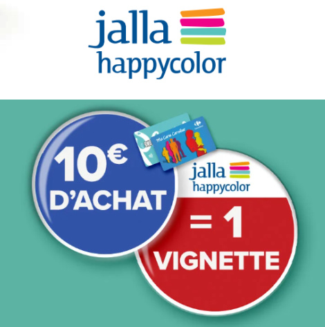 Carrefour vignettes Jalla article à partir de 5€
