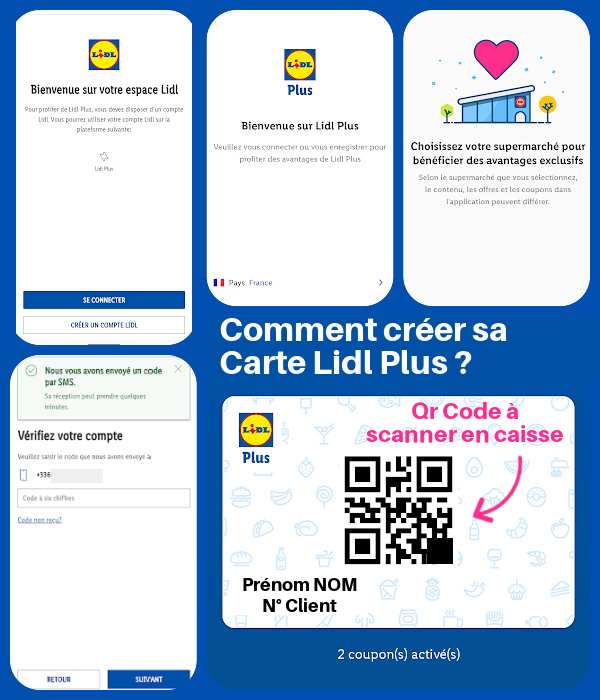 Comment crer sa carte fidlit Lidl Plus  ?