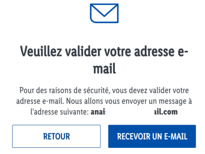 Valider votre adresse email