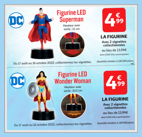 Figurine LED DC comics vignettes Auchan