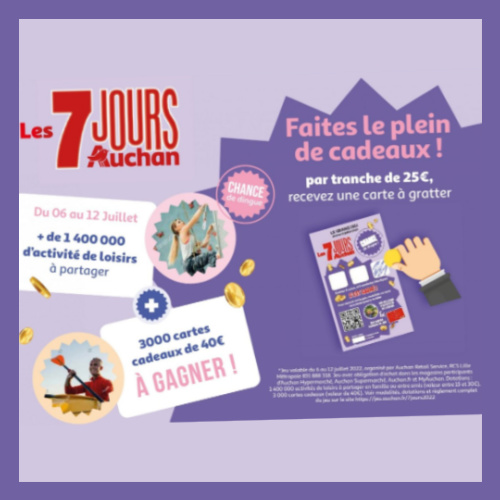 Jeu.Auchan.fr/7jours2022 - Grand jeu Auchan 7 jours 2022