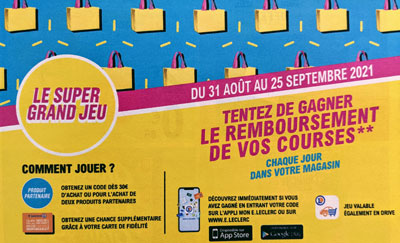 Participez au GrandJeu.leclerc avec votre code