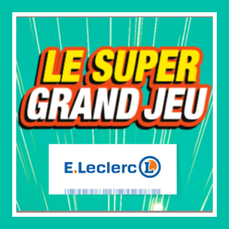 Super Grand jeu Leclerc  code Avril 2023 - www.e.leclerc/e/jeux-et-animations