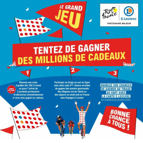 Code carte  gratter Leclerc Le grand jeu Tour de France