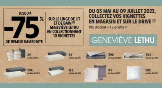 Produits linge de lit et de bain Genevive Lethu vignette Intermarch