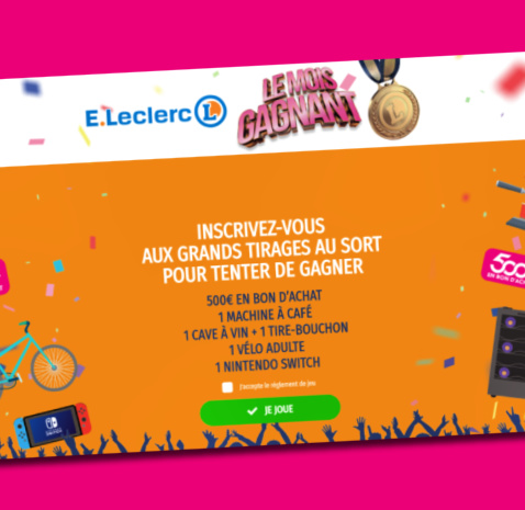 Grand jeu le mois gagnant Leclerc 2024 - Lemoisgagnant2024.fr