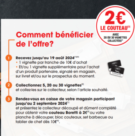 Comment avoir les couteaux Boretti chez Netto ?