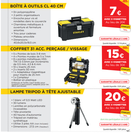 produits stanley collecteur vignettes Netto