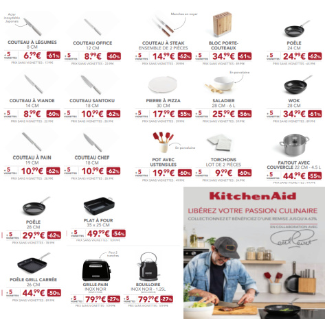 Liste des produits opration vignettes KitchenAid 2024 chez Leclerc