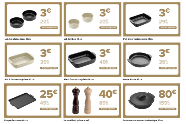 Liste des produits Peugeot vignettes Carrefour 2025