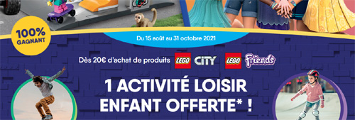 Rentreelego.com opération Lego activité loisir enfant offerte