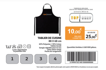 tablier Top Chef vignette Auchan