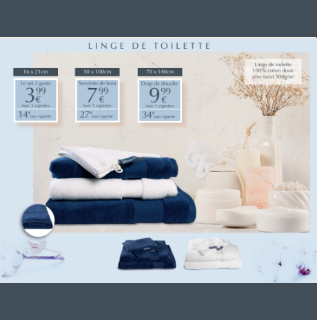 Exemple produit linge de toilette Tradtion des Vosges vignettes Leclerc