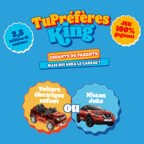 Tu Préfères King jeu à code Burger King sur TuPreferesKing.fr